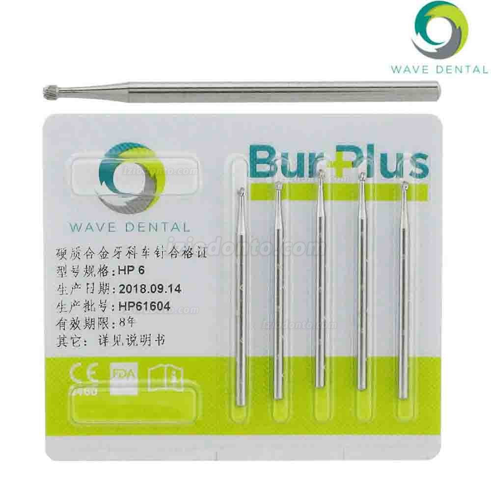 5 Embalagens / 25 unidades brocas de carboneto dentário onduladas redondas para peça de mão reta HP1 / 4 1 2 3 5 6 8 10