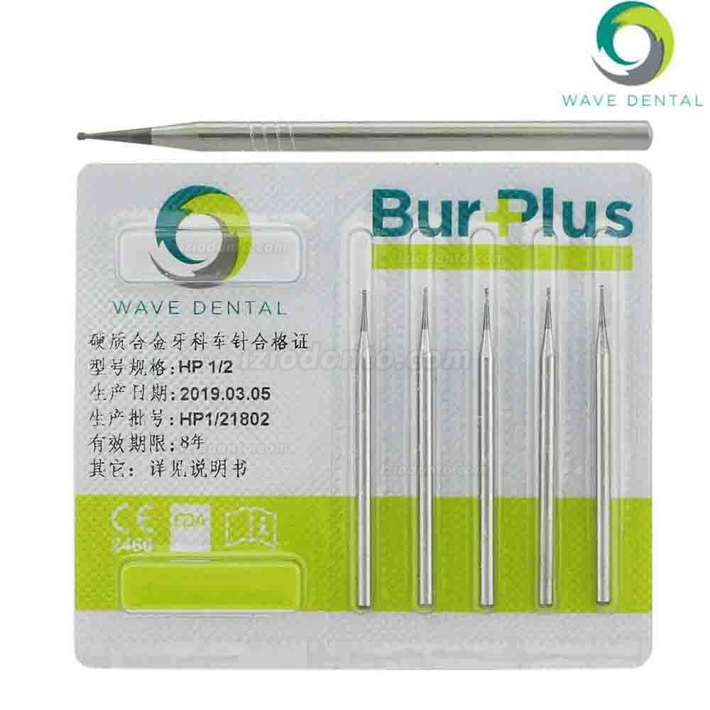 5 Embalagens / 25 unidades brocas de carboneto dentário onduladas redondas para peça de mão reta HP1 / 4 1 2 3 5 6 8 10