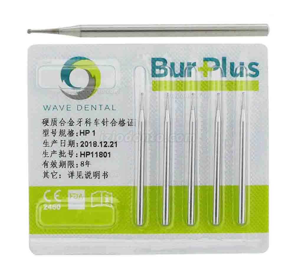 5 Embalagens / 25 unidades brocas de carboneto dentário onduladas redondas para peça de mão reta HP1 / 4 1 2 3 5 6 8 10