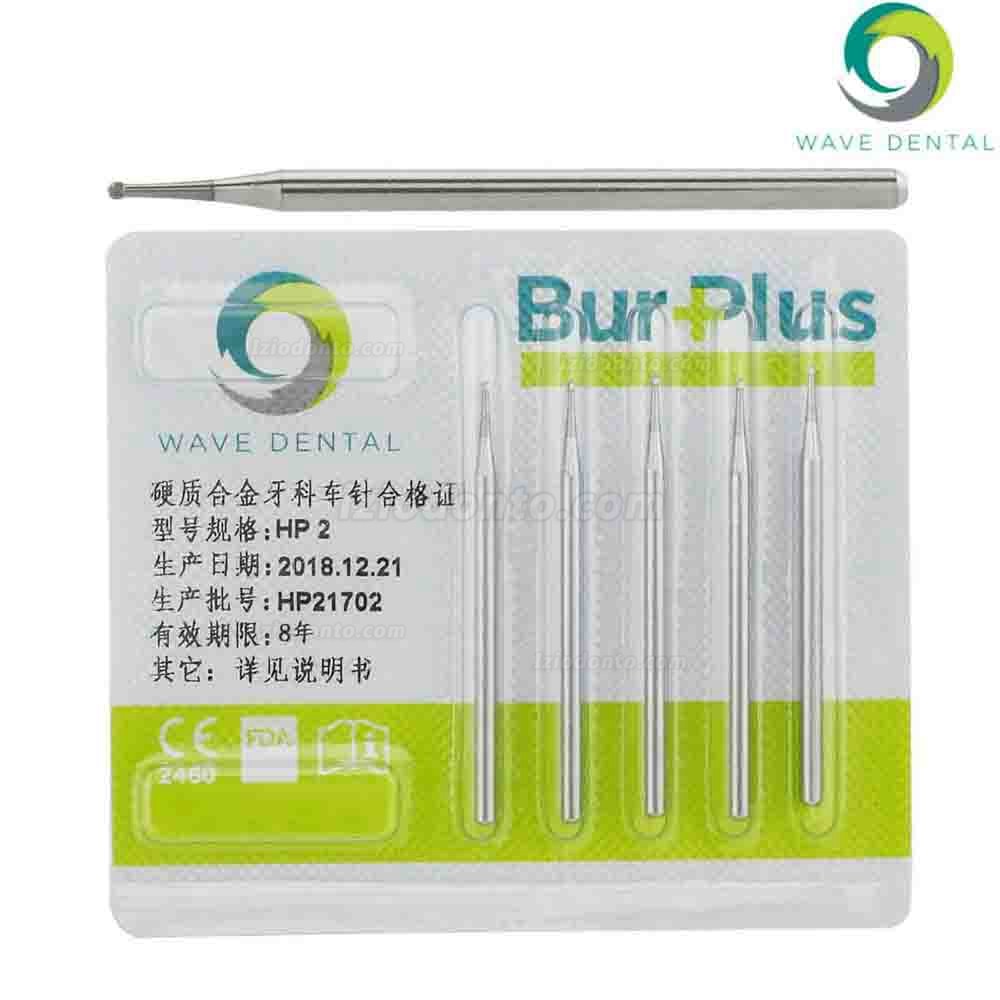 5 Embalagens / 25 unidades brocas de carboneto dentário onduladas redondas para peça de mão reta HP1 / 4 1 2 3 5 6 8 10