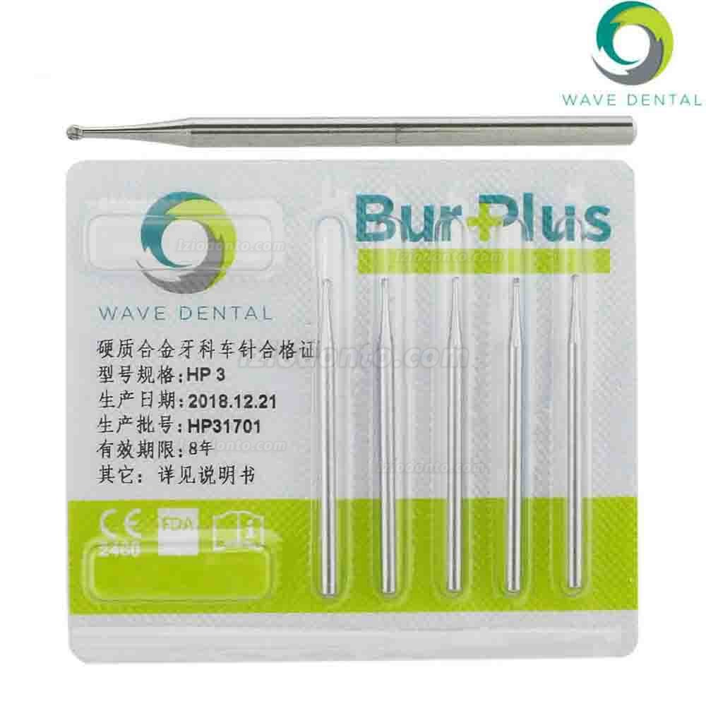 5 Embalagens / 25 unidades brocas de carboneto dentário onduladas redondas para peça de mão reta HP1 / 4 1 2 3 5 6 8 10