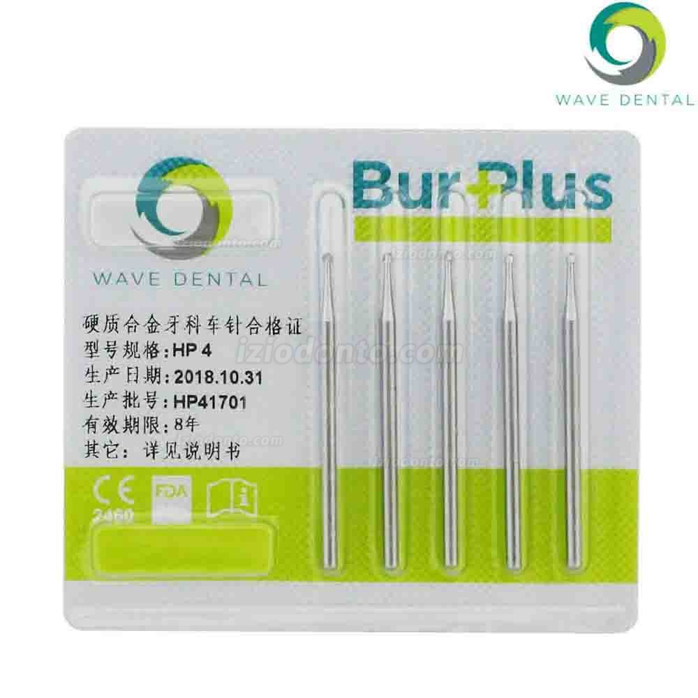 5 Embalagens / 25 unidades brocas de carboneto dentário onduladas redondas para peça de mão reta HP1 / 4 1 2 3 5 6 8 10